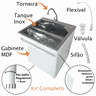 02 gabinete mdf tanque com torneira inoxsul 46l