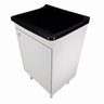 01 gabinete mdf branco 53cm tanque plastico 34l