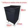 01 gabinete mdf black 53cm tanque plastico 34l