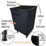02 gabinete mdf black 53cm tanque plastico 34l