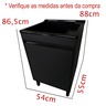 08 gabinete mdf black 54cm com tanque stilo fibra frontal 40l
