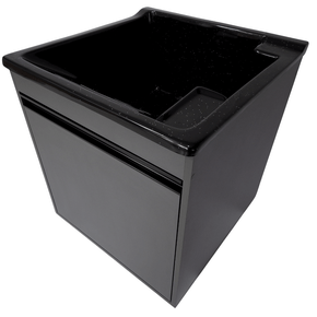 04 gabinete mdf chumbo 54cm suspenso com tanque stilo fibra frontal 40l