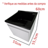 04 gabinete mdf 54cm suspenso com tanque stilo fibra frontal 40l tanque cinza