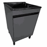 02 gabinete mdf chumbo 54cm com tanque fibra frontal 40l