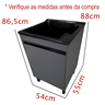 07 gabinete mdf chumbo 54cm com tanque fibra frontal 40l