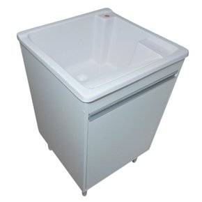 01 tanque fibra 40l com gabinete mdf 55cm para torneira de mesa