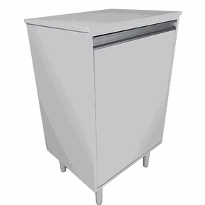 04 balcao multiuso 54cm em mdf com puxador perfil branco