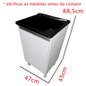 25 tanque de lavar em plastico 26l com gabinete mdf e base para torneira de bancada