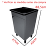 04 gabinete mdf tanque plastico 26l base torneira de bancada chumbo black