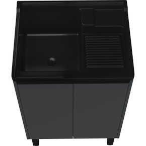 01 gabinete 56cm mdf de cor preto