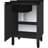 04 gabinete 56cm mdf de cor preto