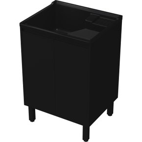 10 gabinete 56cm mdf de cor preto