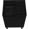 12 gabinete 56cm mdf de cor preto
