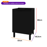 14 gabinete 56cm mdf de cor preto