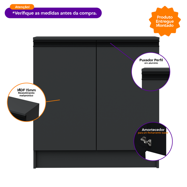 02 balcao multiuso despensa 80cm branco