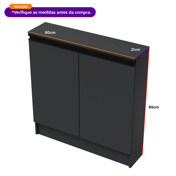 03 balcao multiuso despensa 80cm branco