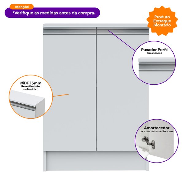 12 balcao multiuso despensa 60cm branco